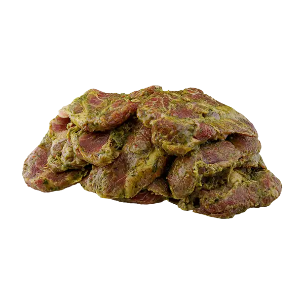 Schweinehals in Kräuterbutter-Marinade